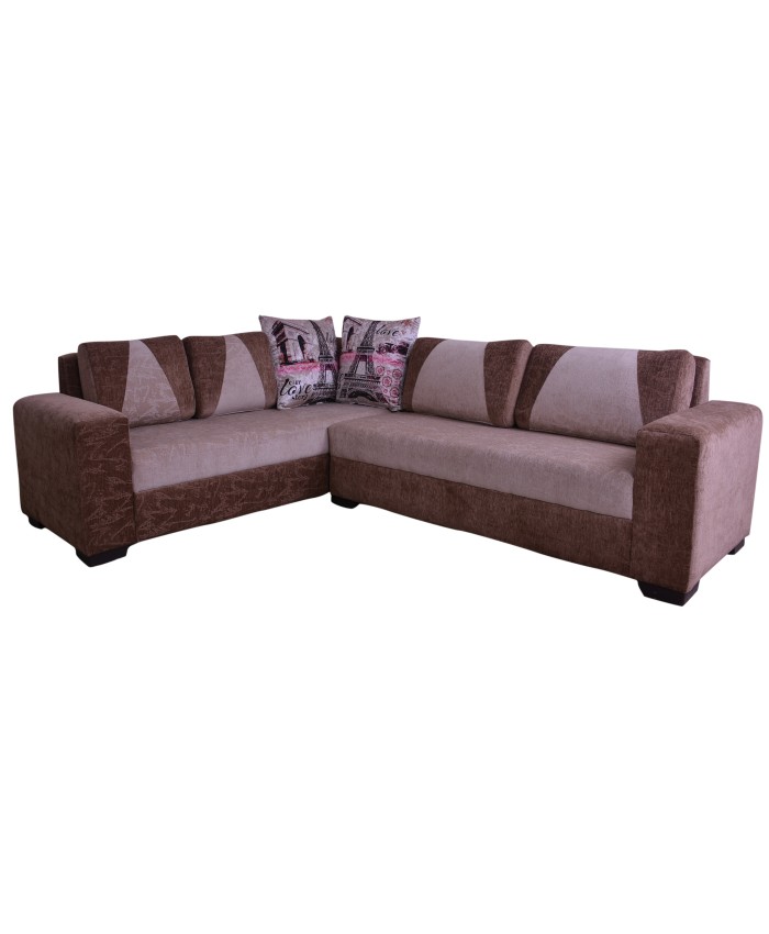 L-Shaped Sofa With Designer Cushions